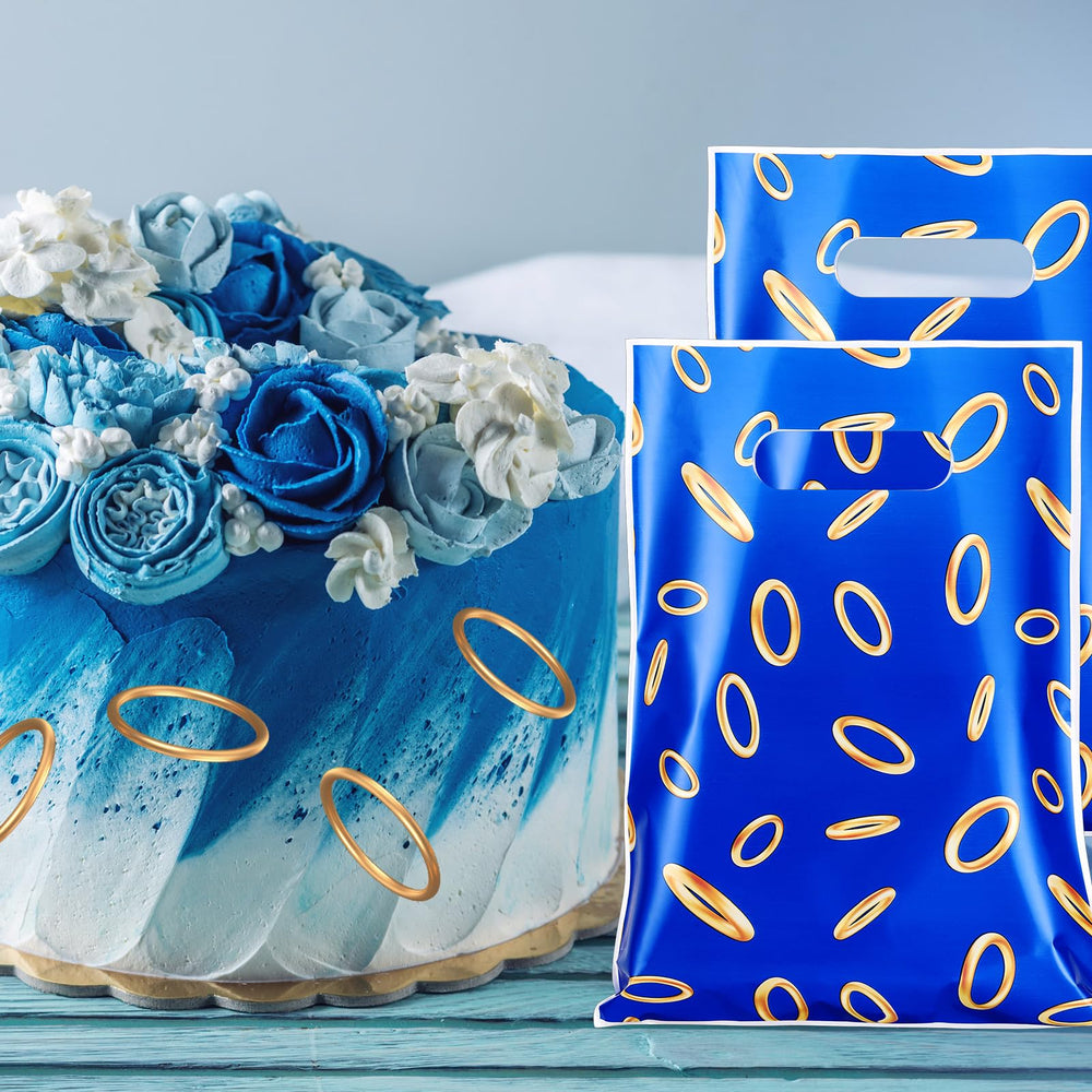 Clysee double-sided blue ring design enhances party theme and photos.