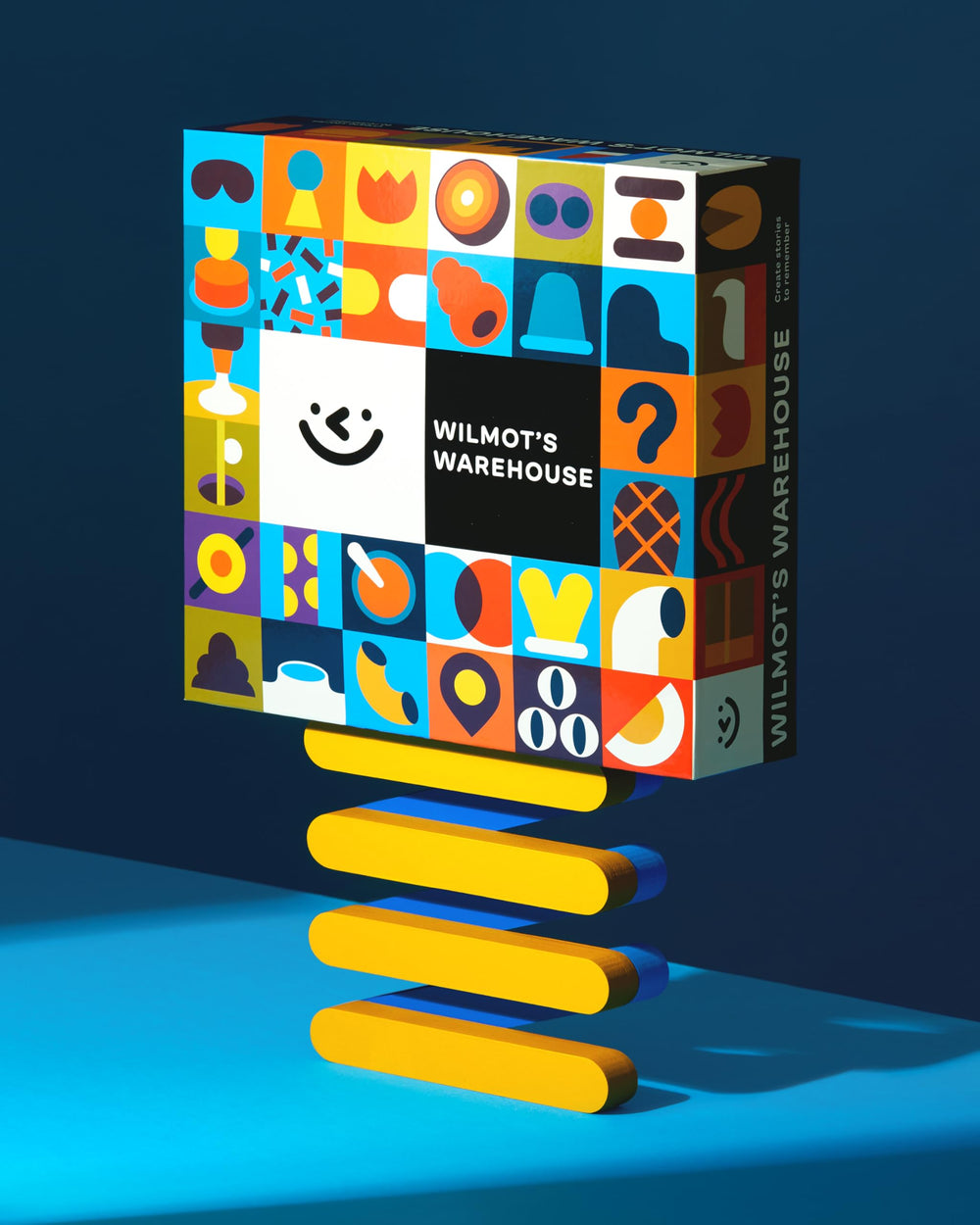 CMYK Wilmot's Warehouse face-down tiles for memory challenges and recall