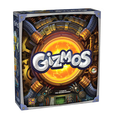 CMON Gizmos 2nd Edition box front highlighting science fair theme and strategic play.