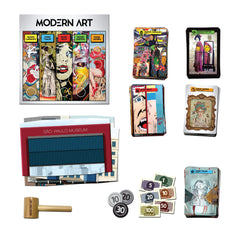 CMON Modern Art bid tokens track auction actions during play