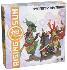 CMON Rising Sun Dynasty Invasion expansion box shows Moon and Sun clans for expanded play