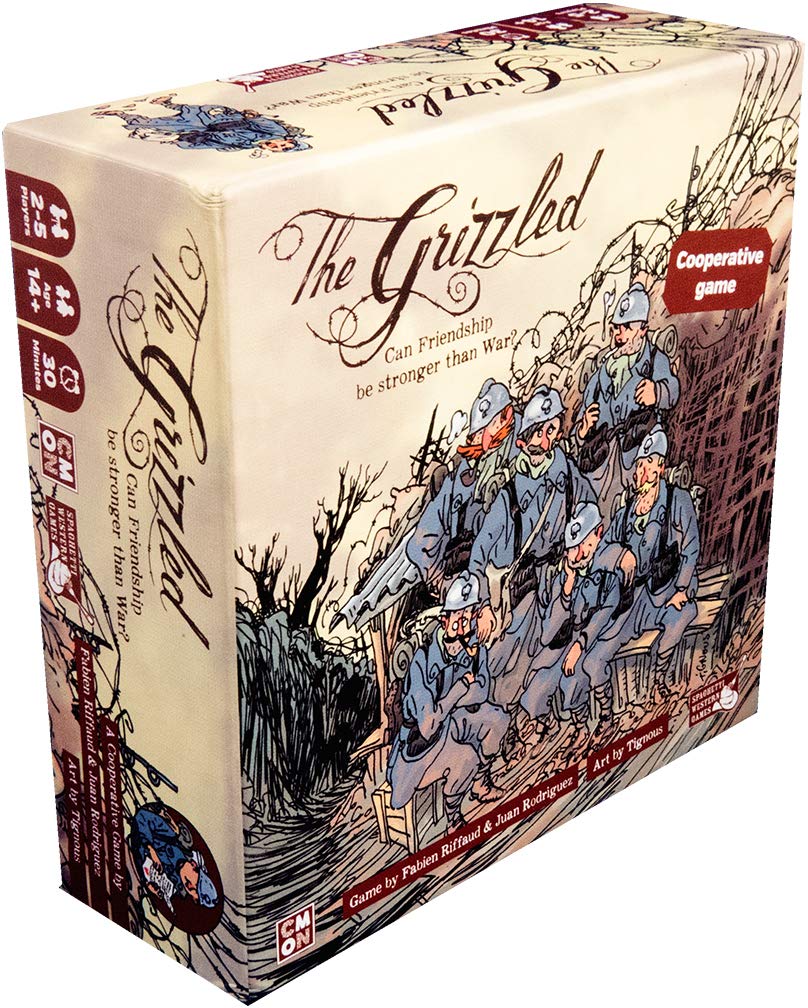 CMON The Grizzled front cover sets a tense war mood for cooperative gameplay.