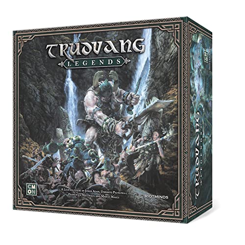 CMON Trudvang Legends rulebook and player aids simplify setup and strategy.