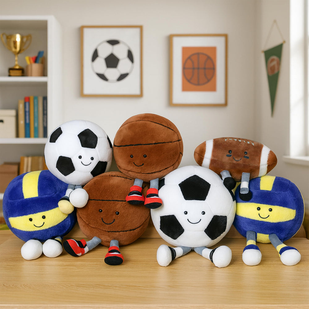 CNAANA plush volleyball toy doubles as kid-friendly decor for rooms.