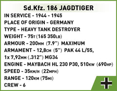 COBI Jagdtiger as a bold exhibit-ready display piece