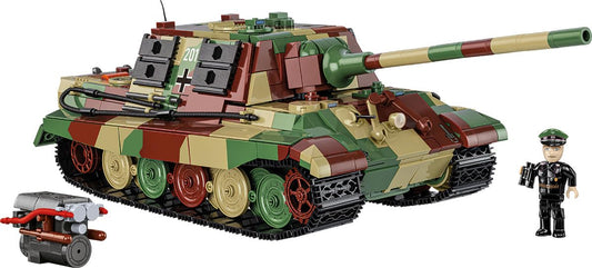 COBI Jagdtiger tank front view shows authentic markings for display