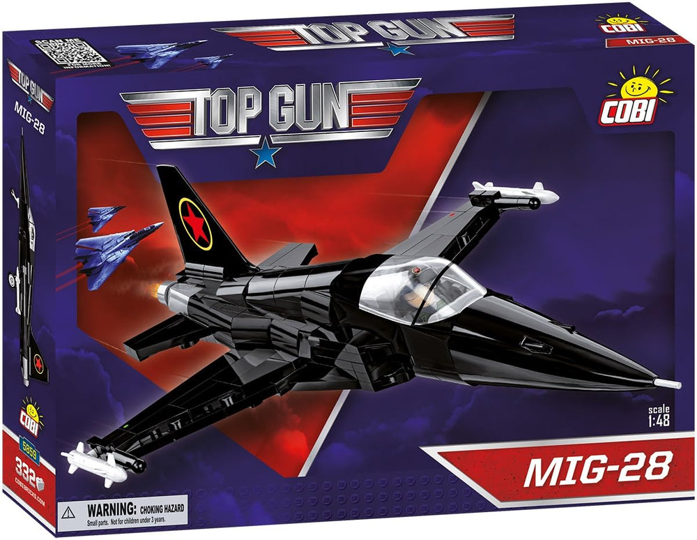 COBI TOP Gun MIG-28 side view showing detailed prints for display