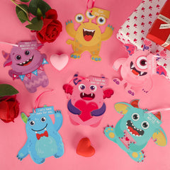 Cochie valentines stickers for playful monster card accents