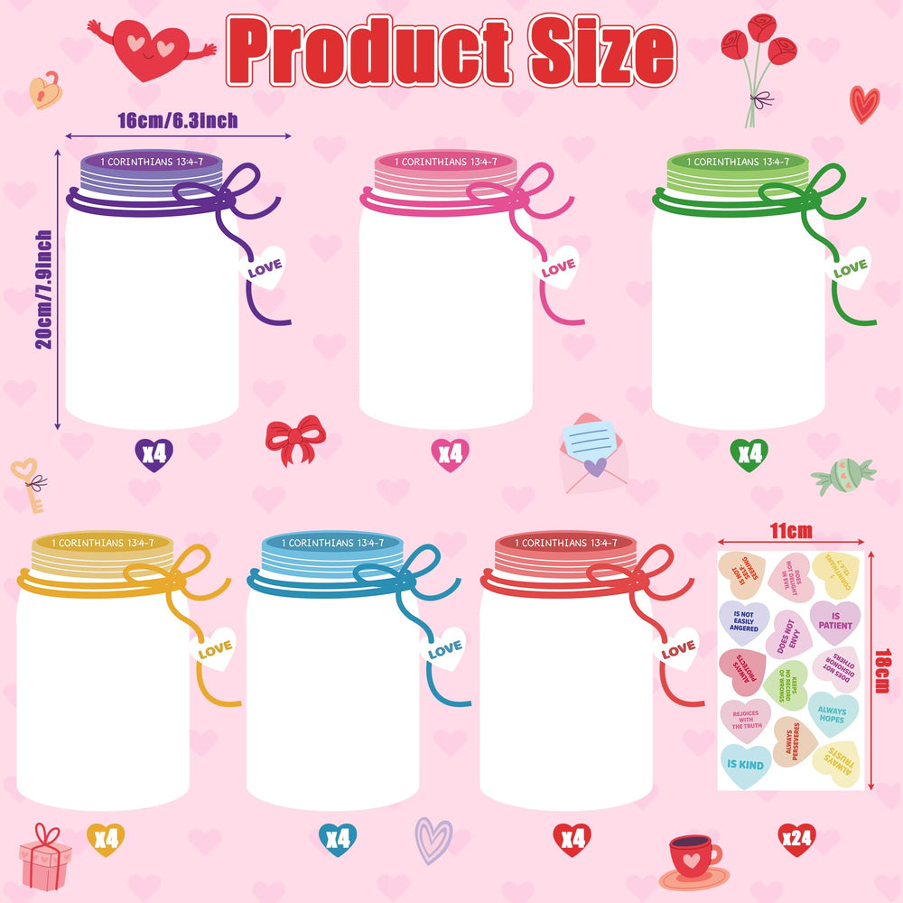 COcnny Valentines stickers in heart shapes for decorating each card