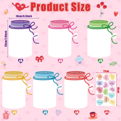 COcnny Valentines stickers in heart shapes for decorating each card