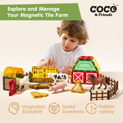 COCO&Friends farm animals cow figure adds lifelike detail for nurturing play