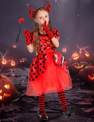 Cocojeci Ladybug stockings to finish the look with style.