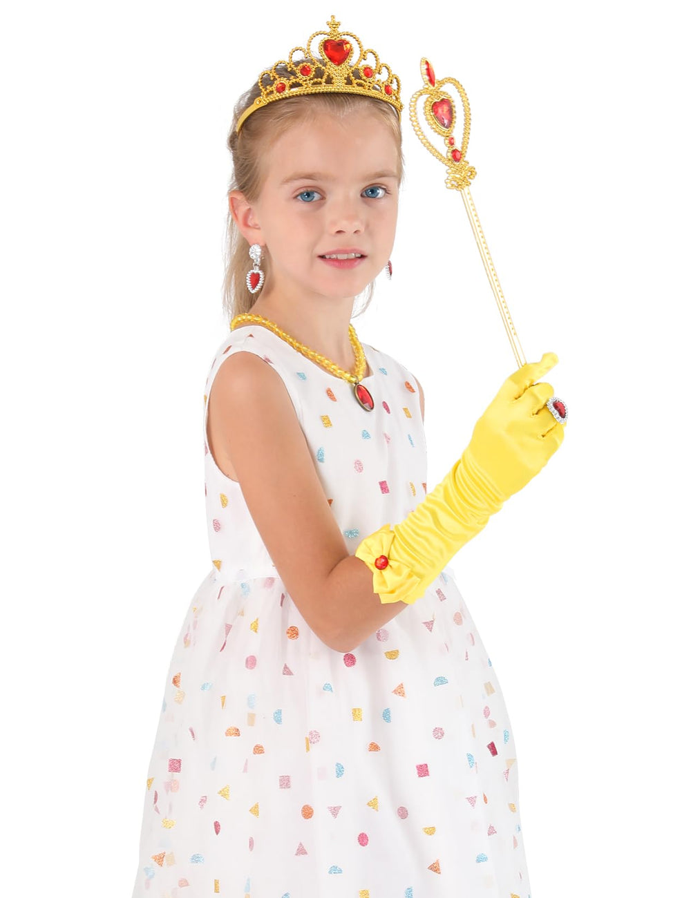 Cocojeci princess crown tiara shines with jewels for magical costumes.