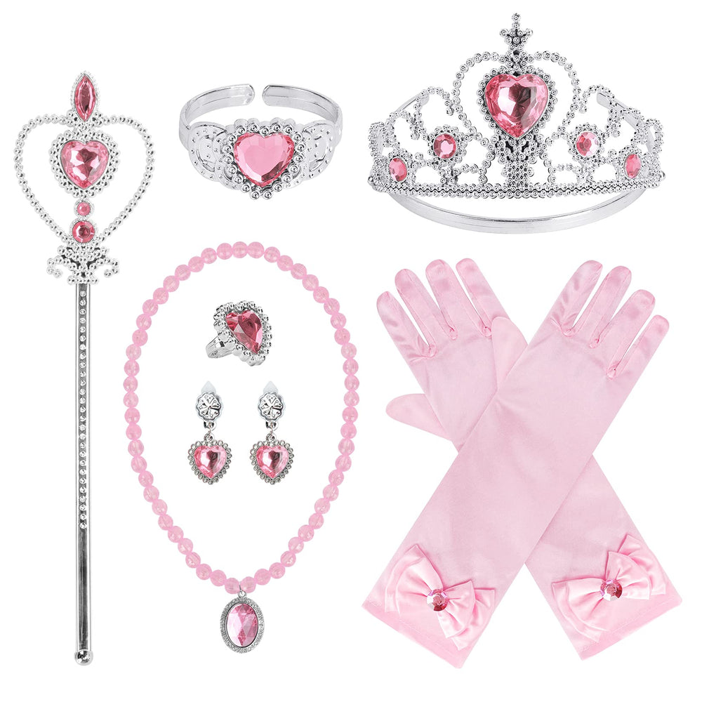 Cocojeci princess gloves in pink for sparkling dress-up play and easy wear.