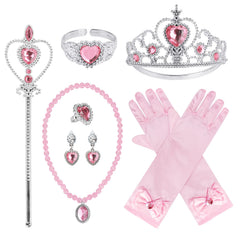 Cocojeci princess gloves in pink for sparkling dress-up play and easy wear.
