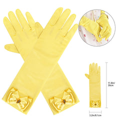 Cocojeci princess gloves provide free-size comfort during dress-up adventures.