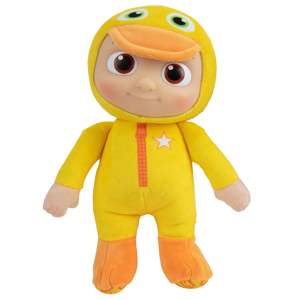 CoComelon JJ Puppy plush in duck onesie invites imaginative storytelling and hugs.