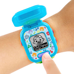 CoComelon JJ's Learning Watch with 12 animated character faces for customization.