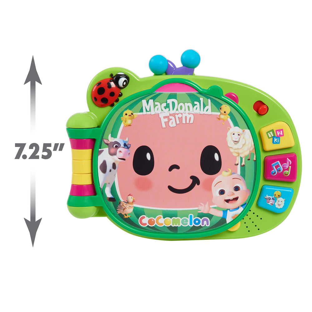 Music mode activates cheerful tunes for early sing-alongs.
