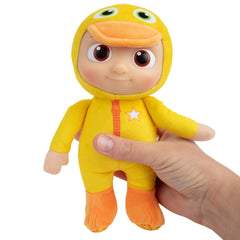 Licensed CoComelon merchandise shown with soft materials and child-friendly design.