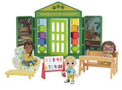 CoComelon figures JJ, Bella, and Ms Appleberry for imaginative play.