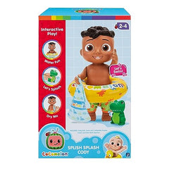 CoComelon Cody with dino bath squirter enhances bath time fun