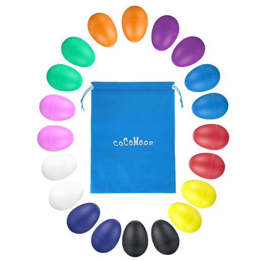 COCOMOON egg shakers in bright colors for rhythm play
