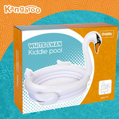 Coconut Float White Swan inflatable pool quick inflation valve enables fast setup