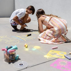CocoNut Outdoor jumbo chalks are easy for small hands to grip and draw.