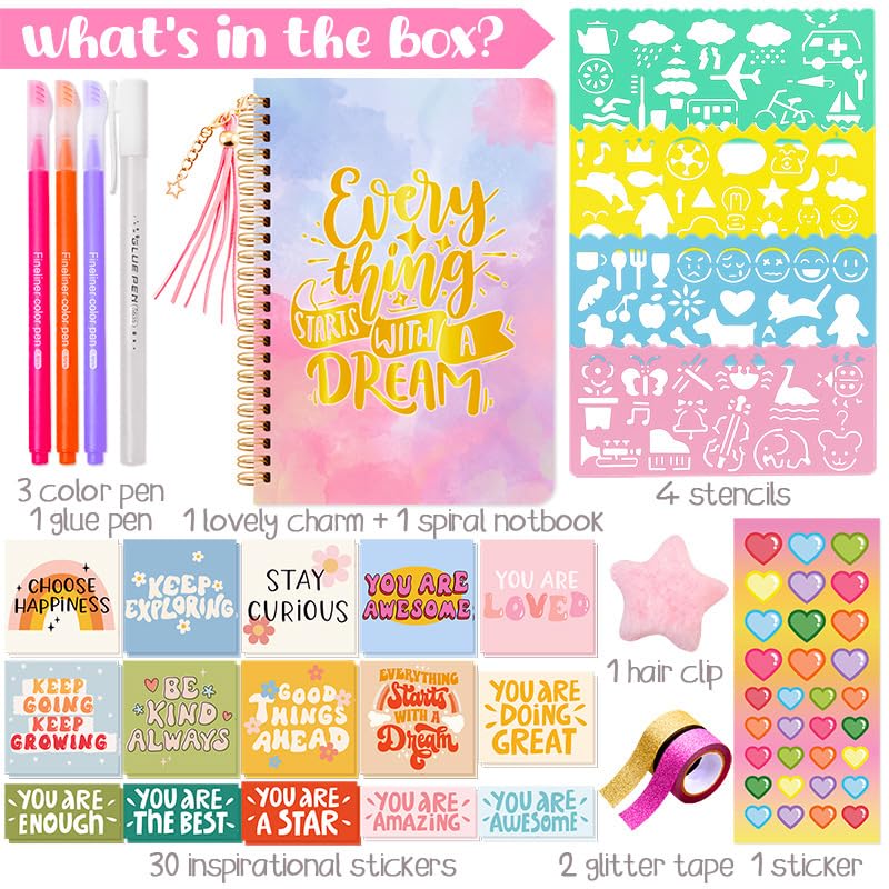 Cocostar DIY Journal Kit cute stencils for playful designs