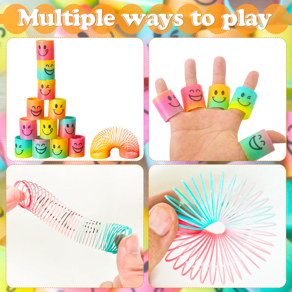 Cocurb spring toy with a yellow smiley face for kids' party fun