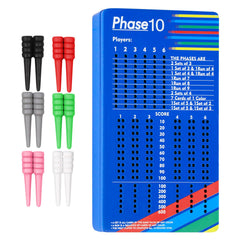 Cogniplay wooden score board for Phase 10 with pegs for clear score tracking.