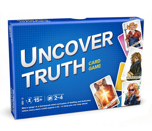 COHHFWPD Uncover Truth box front for travel-friendly game nights.