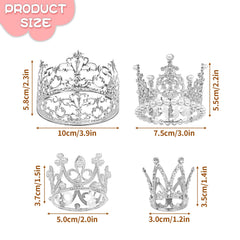 COIDEA mini crown for flower arrangements enhances bouquets with crystal pearl charm