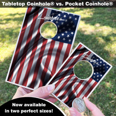 Coinhole speed-chase play in action, fast and energetic rounds.