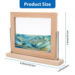 Coitak dynamic sand art cloudscape on glass adds intriguing, ever-changing desk decor.