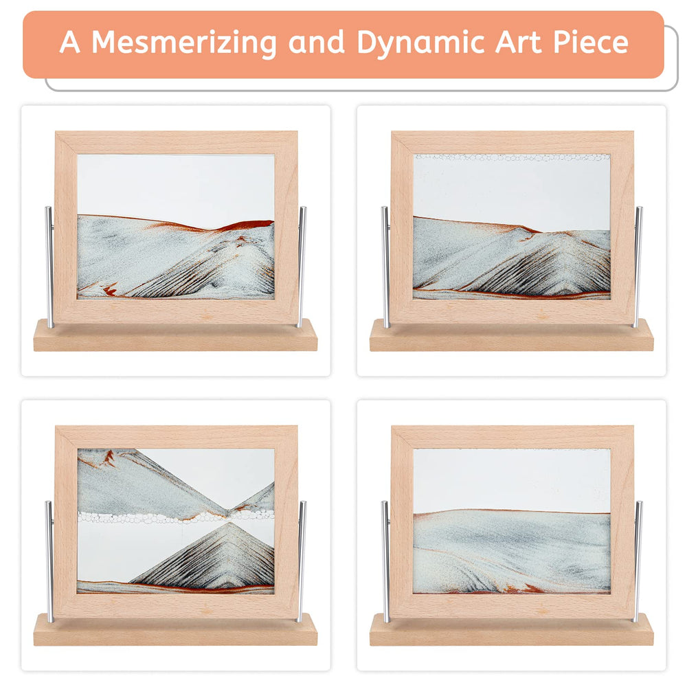Coitak Moving Sand Art flows into landscapes as you rotate, calming focus