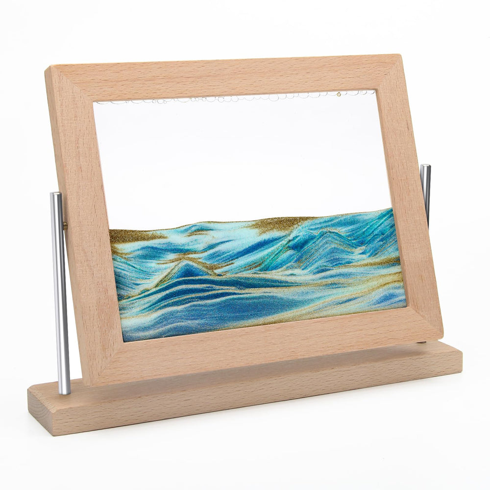 Coitak moving sand art picture with swirling clouds for a calming desk focal point.