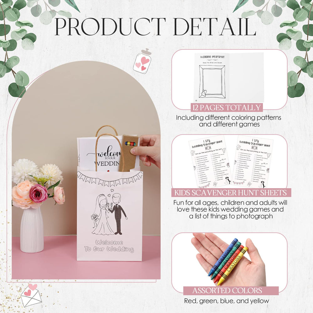 Colarr wedding favor bags for kids hold treats and small keepsakes.