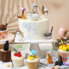 Colingmill mini birthday hat toppers brighten cupcakes for celebrations