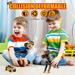 Collision Transforming Dinosaur Car Toy car mode after merge enables quick transitions