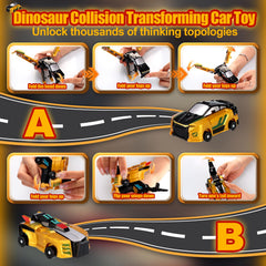 Collision Transforming Dinosaur Car Toy side view highlights two-in-one play value