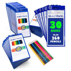 Color Swell bulk pencils in a sturdy box, ideal for classroom storage and quick setup.