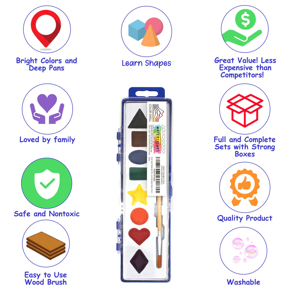 Color Swell eight washable classic colors ideal for safe, mess-friendly painting sessions