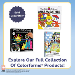 Colorforms Bluey repositionable pieces—stick, peel, and tell stories anywhere.