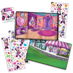 Minnie Mouse stick n' play scene demonstrates repositionable shapes in action