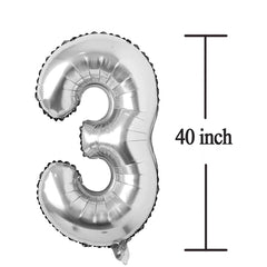 COLORFUL ELVES No1 balloon 40inch bold numeral detail for milestone decor