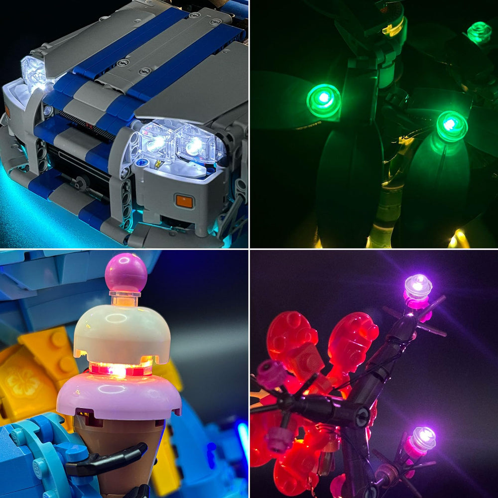 Colorful LED Lighting Kit USB hub powers multiple lights for easy setup