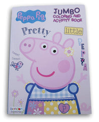 Inside pages with Peppa Pig scenes for coloring activities