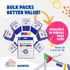 Color Swell washable non-toxic markers promote mess-free art sessions for kids.
